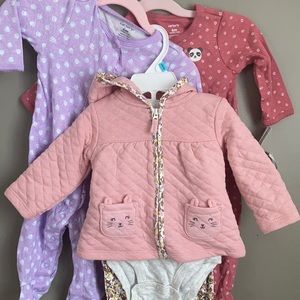 3 long sleeve baby girl Carter outfits